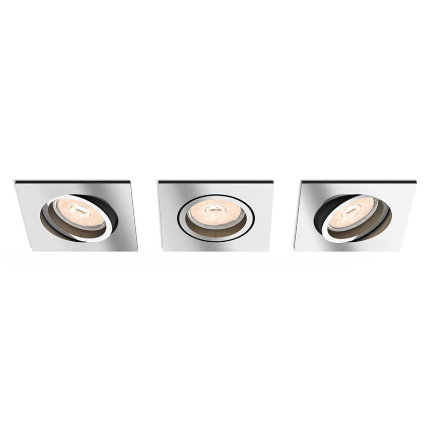 Philips - KOMPLET 3x ugradno svetlo 1xGU10/5,5W/230V
