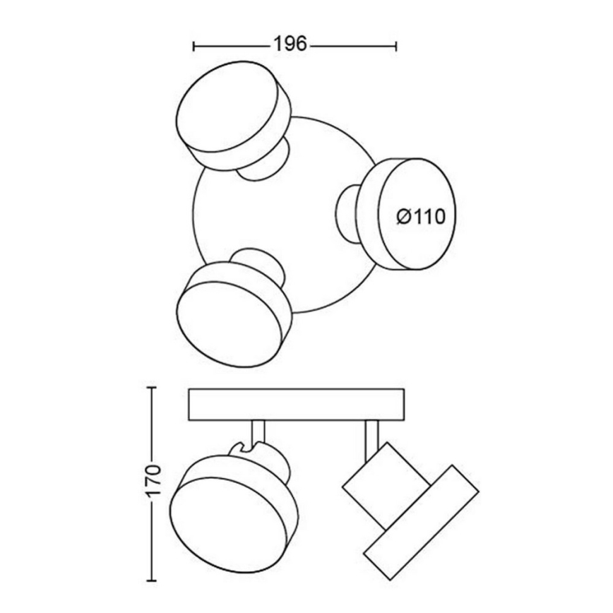 Philips - LED reflektor 3xLED/4,5W/230V