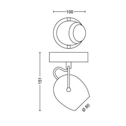Philips 50611/31/P0 - LED spot svetiljka RIVANO LED/4,3W/230V