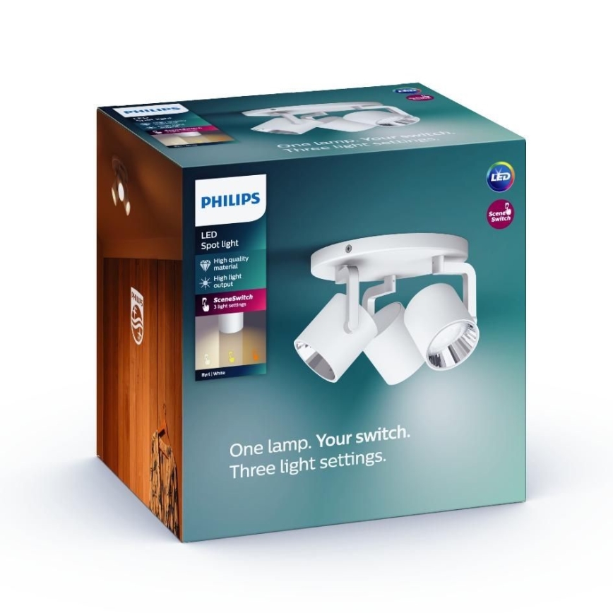 Philips - LED prigušiva spot svetiljka 3xLED/4.5W/230V