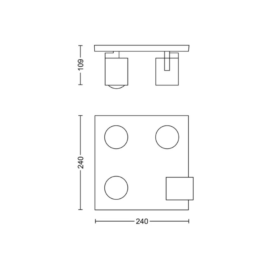 Philips - Spot svetiljka 4xGU10/20W/230V