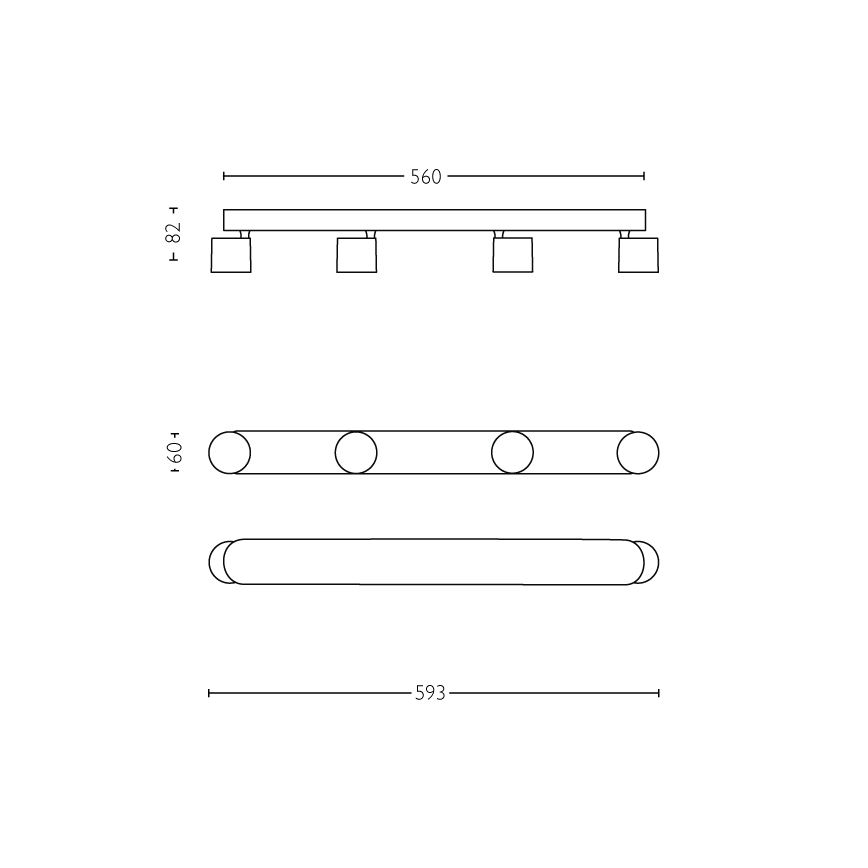 Philips - LED prigušiva spot svetiljka 4xLED/4,5W/230V