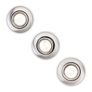 Philips 59243/17/E7 - KOMPLET 3x stropno ugradno svetlo 1xGU10/50W/230V