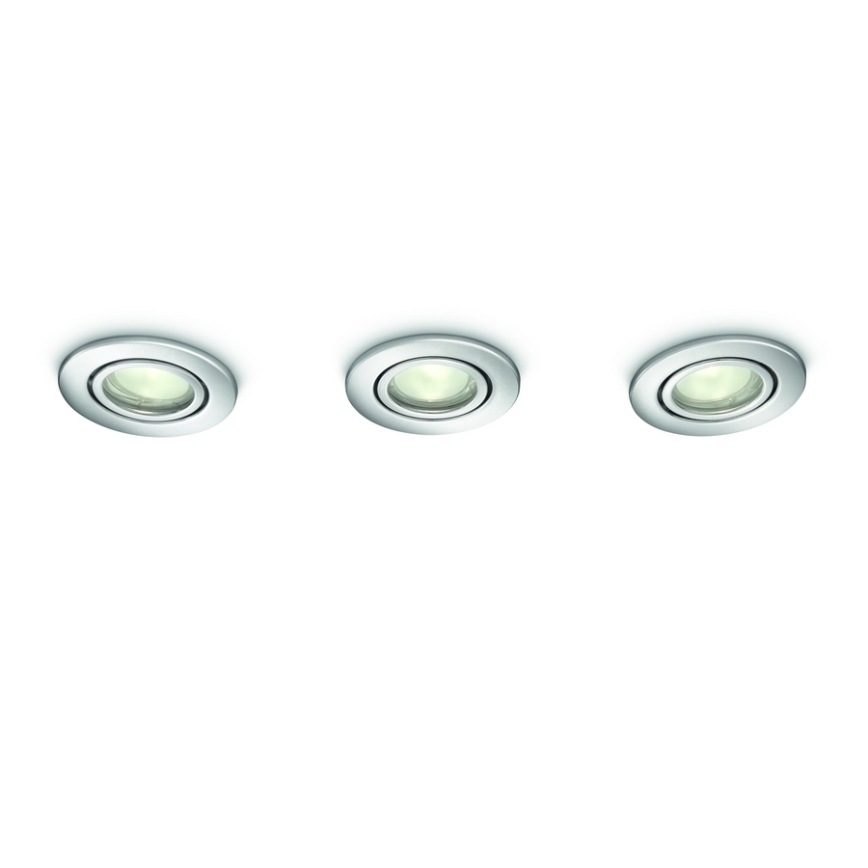 Philips - Set od 3 ugradna svetla za kupatilo 3xGU10/35W/230V IP23