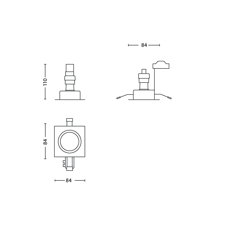 Philips - Set od 3 ugradna svetla za kupatilo 3xGU10/35W/230V IP23