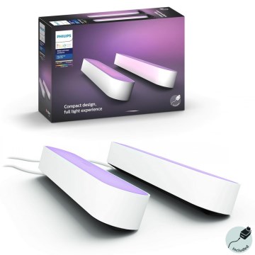 Philips - Komplet 2x LED RGB prigušiva stona lampa Hue PLAY LED/6W/230V bela