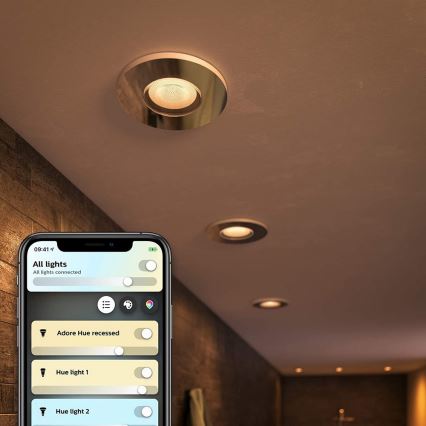 Philips - KOMPLET 3x LED prigušiva kupatilsko svetlo Hue ADORE 1xGU10/5W/230V IP44 + daljinski upravljač