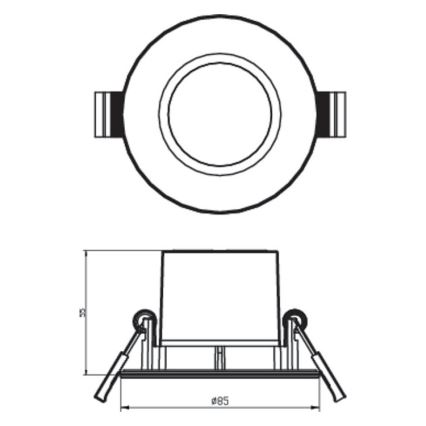 Philips - Komplet 3x LED prigušiva svetla za kupatilo DIVE LED/5,5W/230V IP65