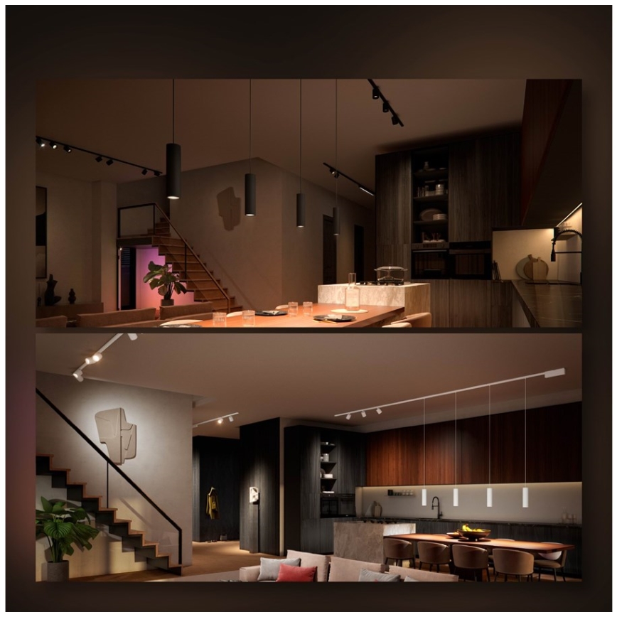 Philips - KOMPLET 3x LED RGB prigušiva luster na sajli za šinski sistem Hue PERIFO LED RGB/15,6W/230V 2000-6500K