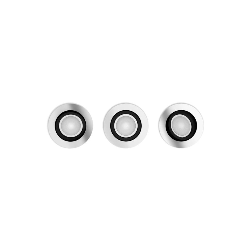 Philips - Komplet 3x LED RGBW prigušiva ugradna svetla Hue CENTURA 1xGU10/4,2W/230V 2000-6500K
