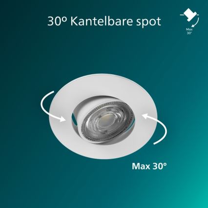 Philips - SET 3x LED prigušiva ugradna svetiljka CILANTRO LED/5W/230V 2700K bela