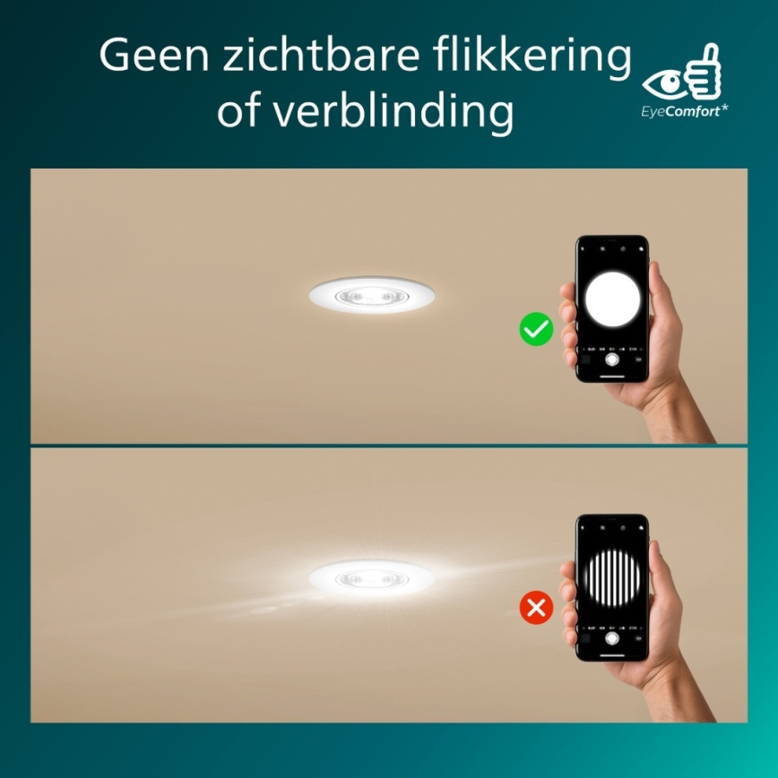 Philips - SET 3x LED prigušiva ugradna svetiljka CILANTRO LED/5W/230V 2700K bela