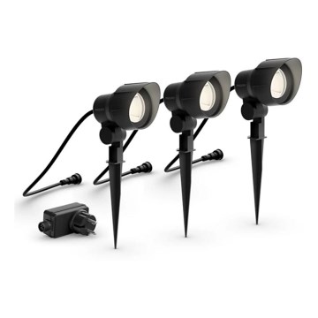 Philips - KOMPLET 3x spoljašnja LED spot svetiljka LED/6W/230V 2700K IP44