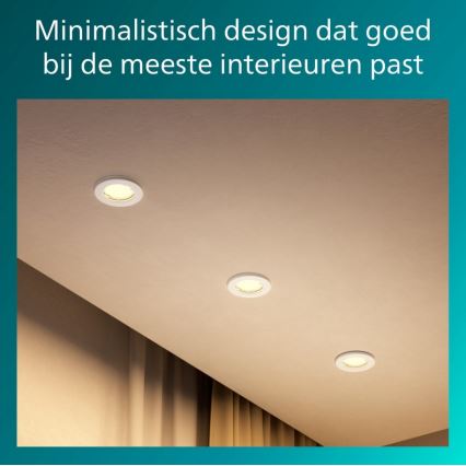 Philips - Komplet 3x ugradnih svetiljki PERIDOT 1xGU10/7W/230V bela