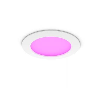 Philips - Komplet 2x LED RGBW prigušiva ugradna plafonska svetla za kupatilo Hue SLIM LED/12W/230V 2000-6500K bela IP44