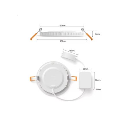 Philips - Komplet 2x LED RGBW prigušiva ugradna plafonska svetla za kupatilo Hue SLIM LED/12W/230V 2000-6500K bela IP44