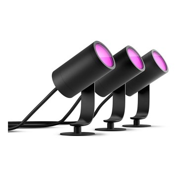 Philips - Komplet od 3 LED spot svetiljki Hue LILY 3xLED/8W/230V IP65