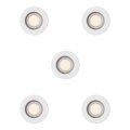 Philips - Komplet od 5 ugradnih svetiljki PERIDOT, 1xGU10/7W/230V, bela