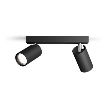 Philips - Kupatilska spot svetiljka IDRIS 2xGU10/5W/230V IP44 crna