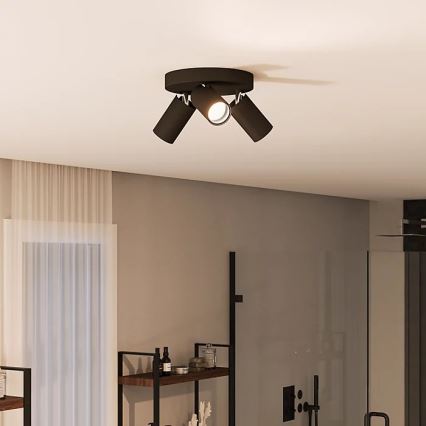 Philips - Kupatilsko spot svetlo IDRIS 3xGU10/5W/230V IP44 crna