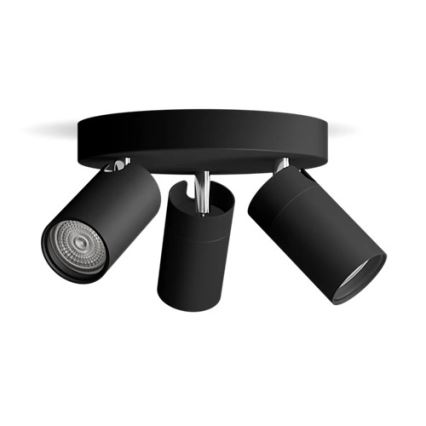 Philips - Kupatilsko spot svetlo IDRIS 3xGU10/5W/230V IP44 crna