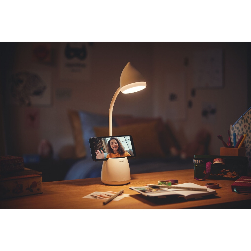Philips - LED prigušiva dodirna stona lampa HAT LED/4,5W/5V 1800 mAh 3000/4000/5700K CRI 90