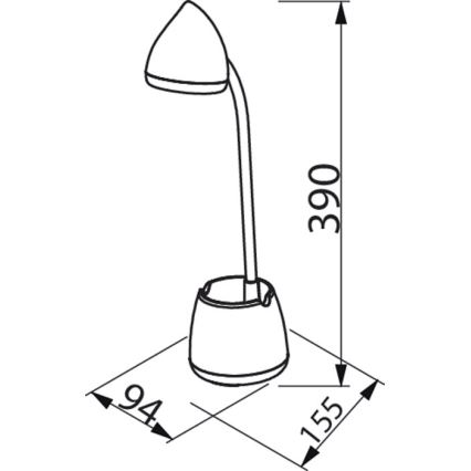 Philips - LED prigušiva dodirna stona lampa HAT LED/4,5W/5V 1800 mAh 3000/4000/5700K CRI 90