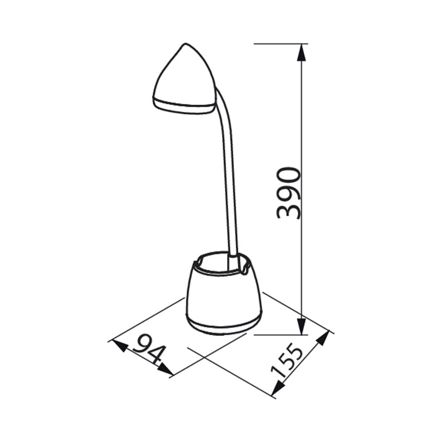 Philips - LED prigušiva dodirna stona lampa HAT LED/4,5W/5V 1800 mAh 3000/4000/5700K CRI 90