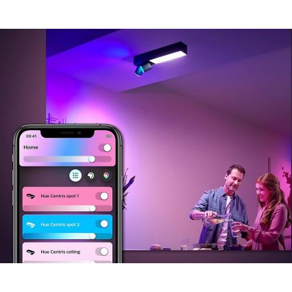 Philips - LED RGBW prigušiva spot svetiljka Hue CENTRIS LED/11W/230V + 2xGU10/5,7W