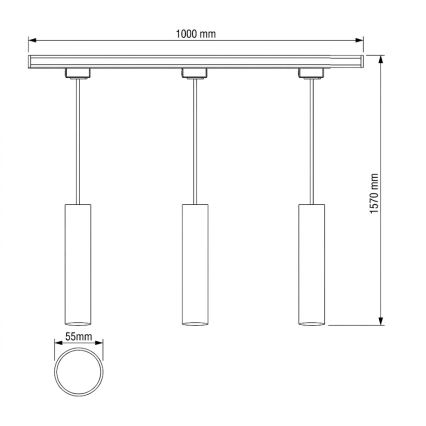 Philips - LED RGBW prigušiva viseća svetiljka na sajli u šinskom sistemu EASYLINK HUE 3xGU10/4,7W/230V 2200-6500K 1m bela