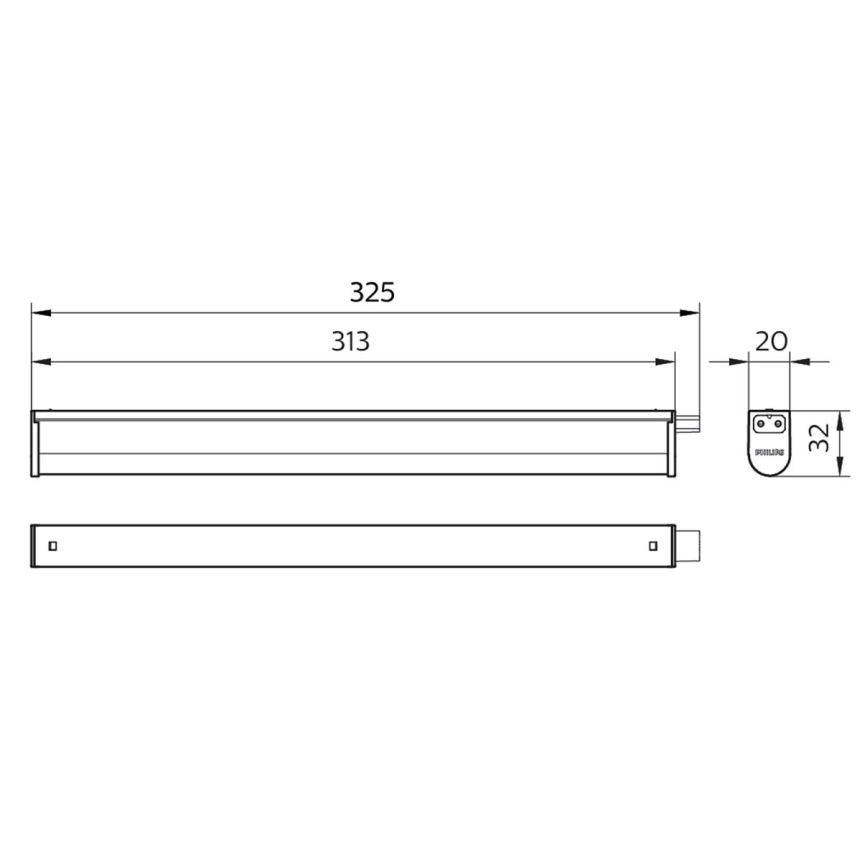 Philips - LED osvetljenje za ispod kuhinjskih ormarića PROJECTLINE LED/3,4W/230V 3000/4000/6500K