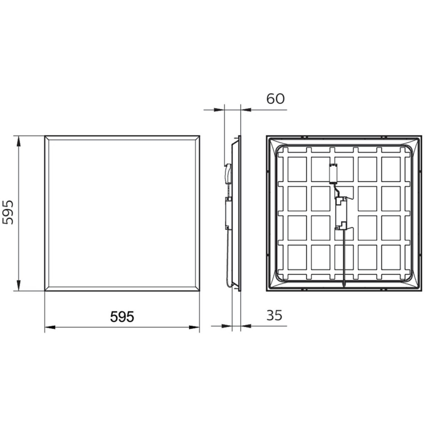 Philips - LED panel za spušteni plafon PROJECTLINE LED/36W/230V 59,5x59,5 cm