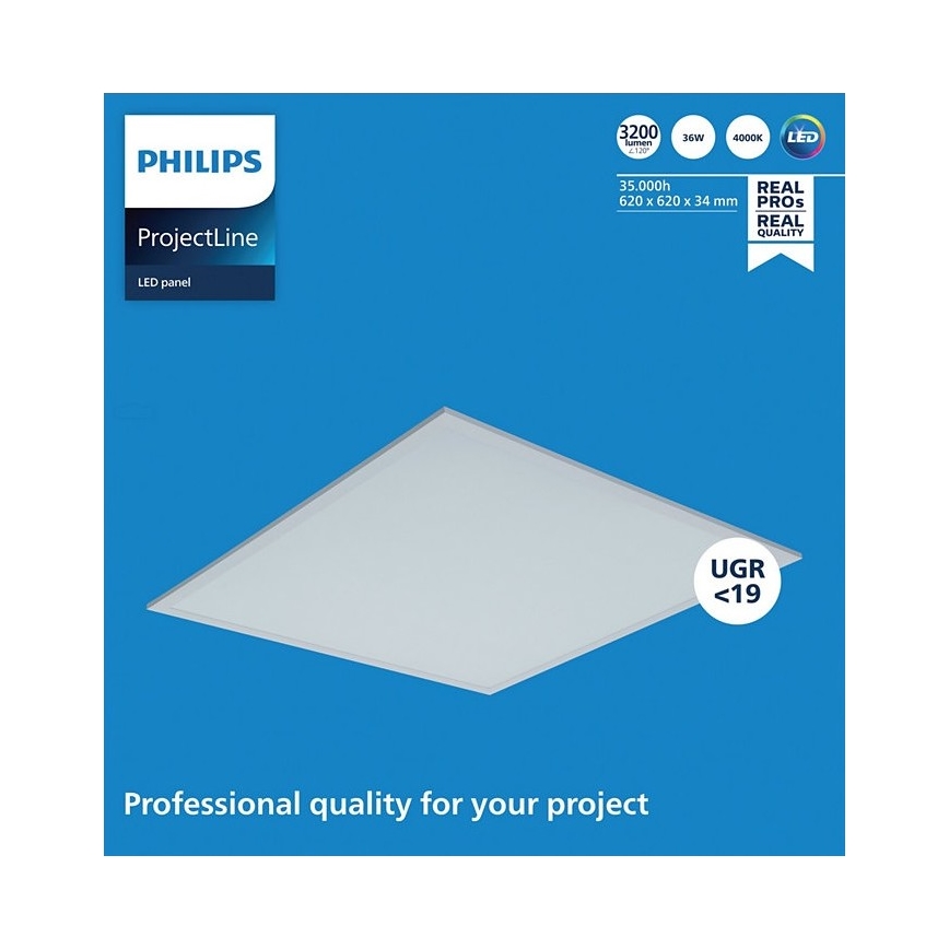 Philips - LED panel za spušteni plafon PROJECTLINE LED/36W/230V 62x62 cm