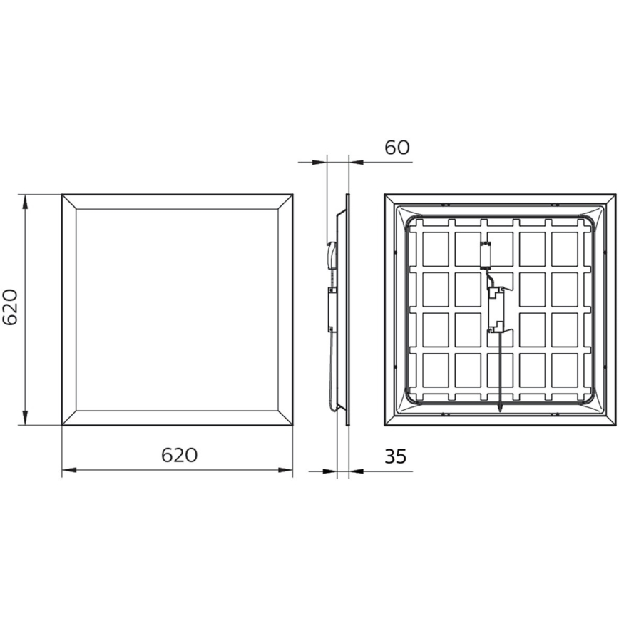 Philips - LED panel za spušteni plafon PROJECTLINE LED/36W/230V 62x62 cm