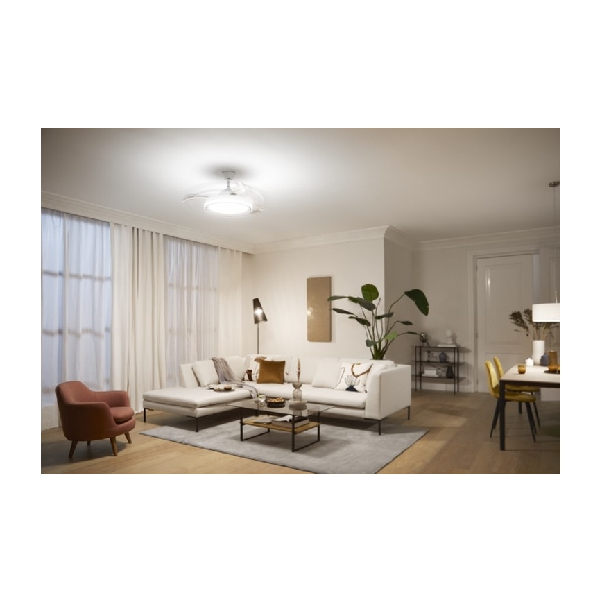 Philips - LED plafonski ventilator LED/35W/230V 5500/4000/2700K beli + daljinski upravljač