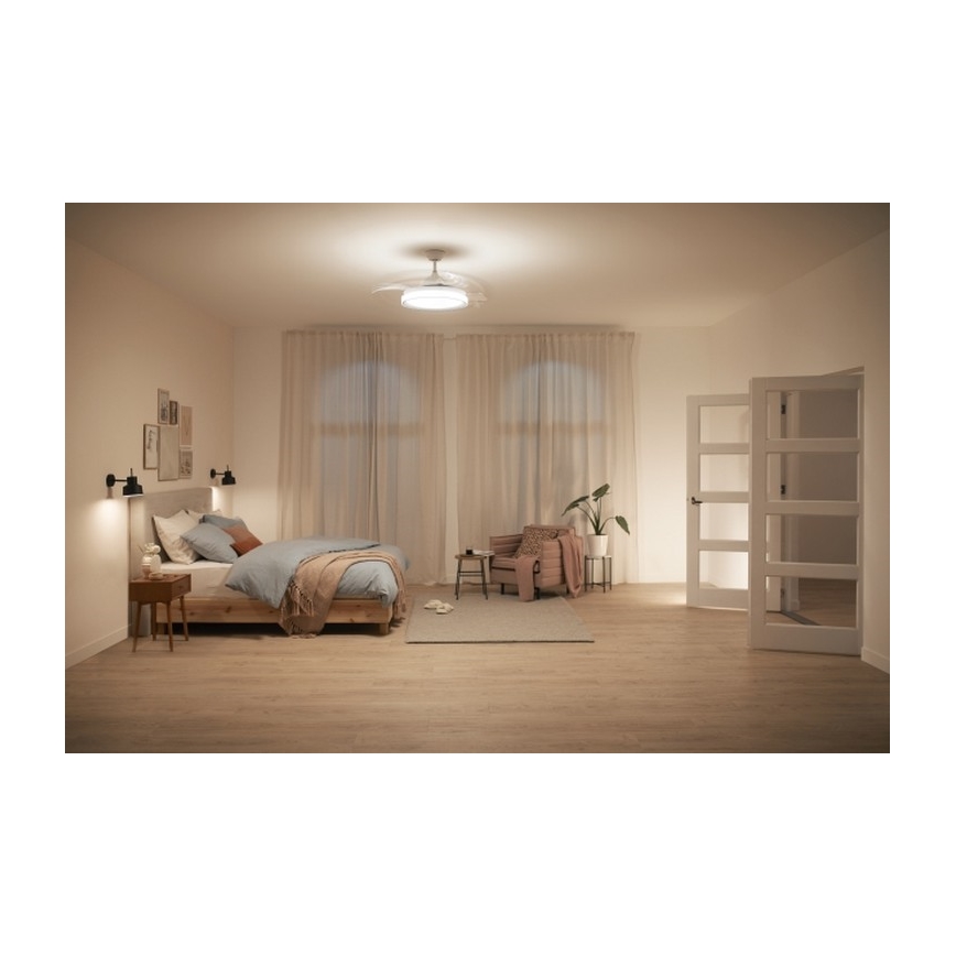 Philips - LED plafonski ventilator LED/35W/230V 5500/4000/2700K beli + daljinski upravljač