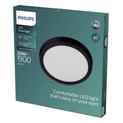 Philips - LED plafonsko svetlo LED/20W/230V 2700K crno