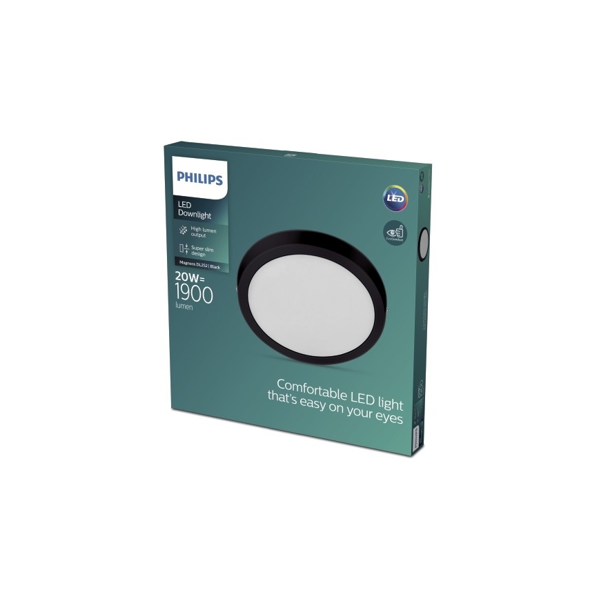 Philips - LED plafonsko svetlo LED/20W/230V 2700K crno