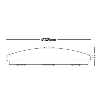 Philips - LED plafonsko svetlo sa senzorom LED/16W/230V 2700K