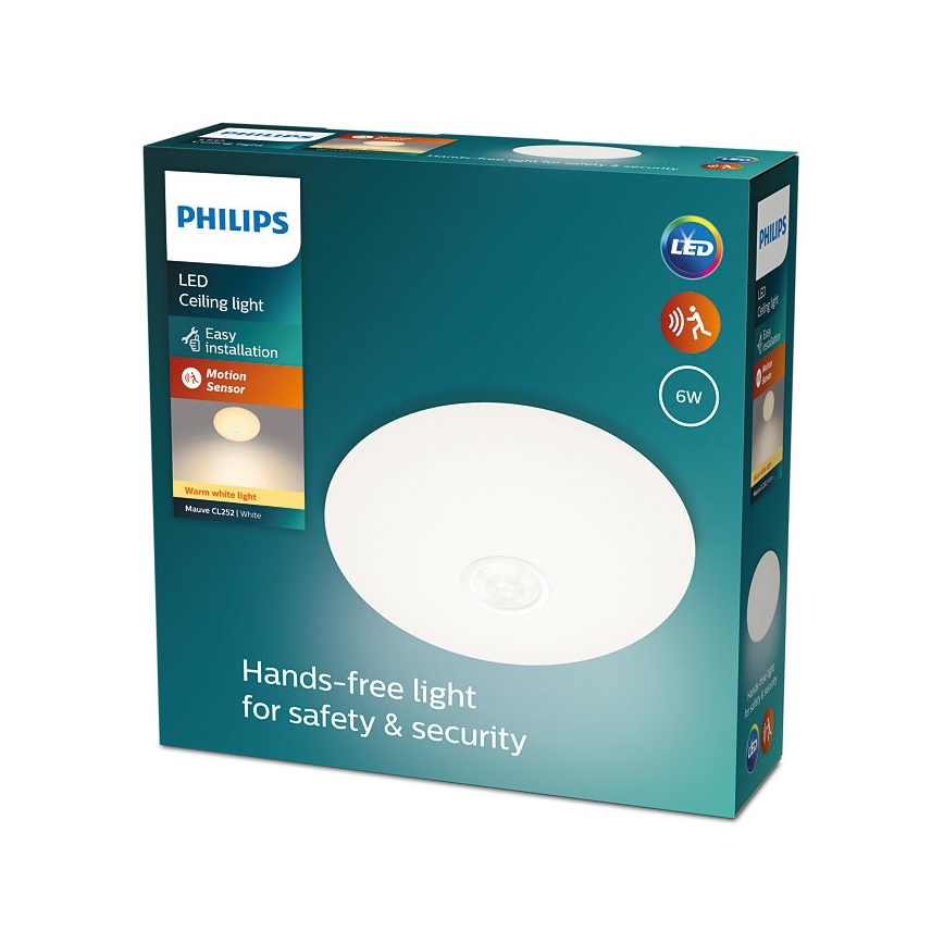 Philips - LED plafonsko svetlo sa senzorom MAUVE LED/6W/230V
