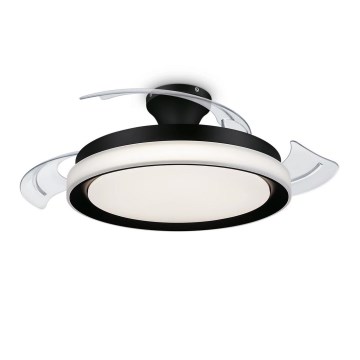 Philips - LED plafonsko svetlo sa ventilatorom BLISS LED/35W/230V 5500/4000/2700K crna + daljinski upravljač