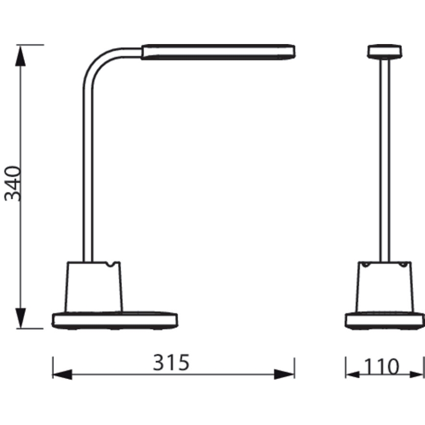 Philips - LED prigušiva dodirna stona lampa BUCKET LED/7W/5V 1800 mAh 3000/4000/5700K CRI 90
