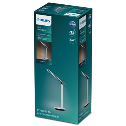 Philips - LED prigušiva dodirna stona lampa ROCK LED/5W/5V 1800 mAh