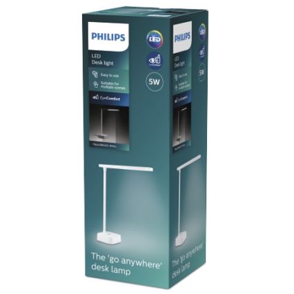 Philips - LED prigušiva dodirna stona lampa TILPA LED/5W/5V 1800 mAh