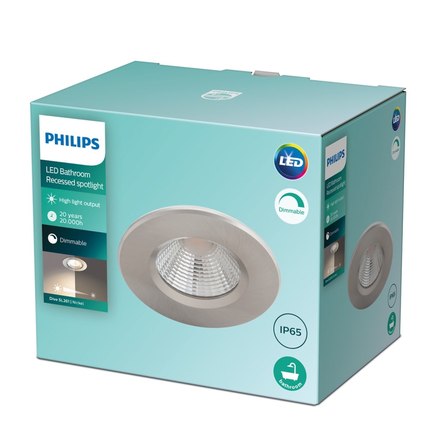 Philips - prigušiva LED kupatilska svetiljka LED/5,5W/230V 2700K IP65