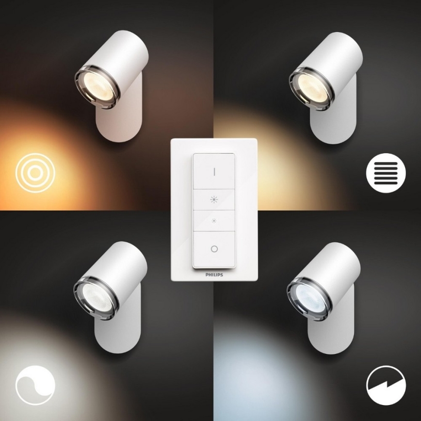 Philips - LED prigušiva kupatilska lampa Hue ADORE 1xGU10/5W/230V IP44 + daljinski upravljač