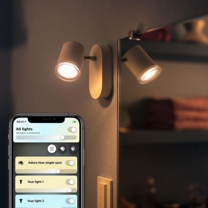 Philips - LED prigušiva kupatilska lampa Hue ADORE 1xGU10/5W/230V IP44 + daljinski upravljač