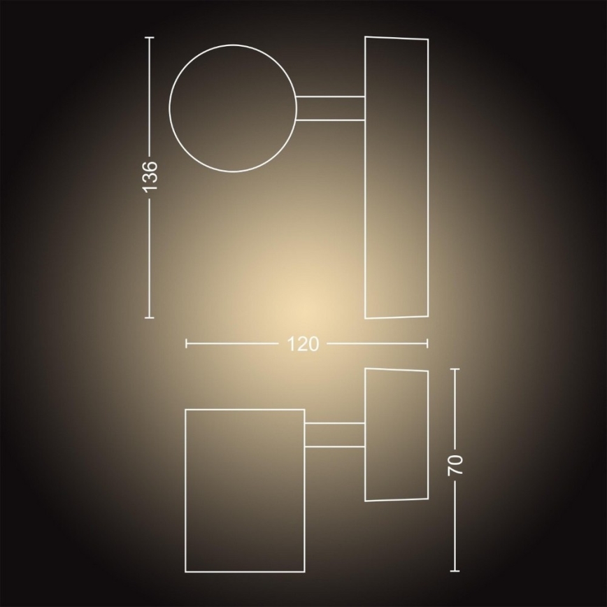 Philips - LED prigušiva kupatilska lampa Hue ADORE 1xGU10/5W/230V IP44 + daljinski upravljač
