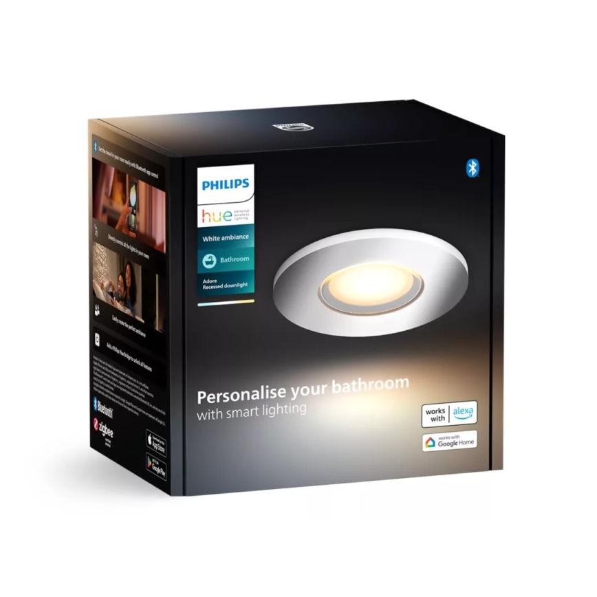 Philips - LED prigušiva ugradna kupatilska svetiljka Hue ADORE BATHROOM 1xGU10/4,2W/230V 2200-6500K IP44