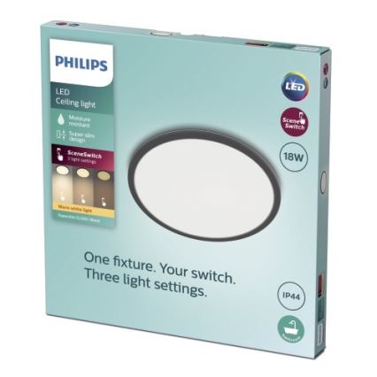 Philips - LED prigušiva plafonska svetiljka za kupatilo SCENE SWITCH LED/18W/230V IP44 2700K